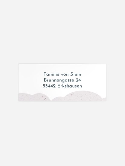 Absenderaufkleber Geburt Wolke