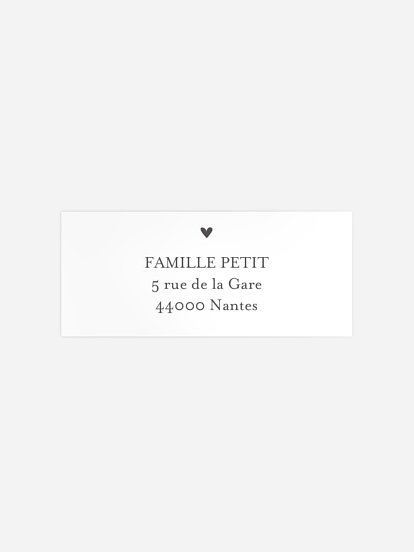 Étiquette expéditeur naissance Bel avènement