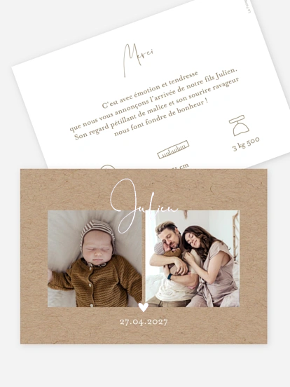 Faire-part naissance Bel avènement