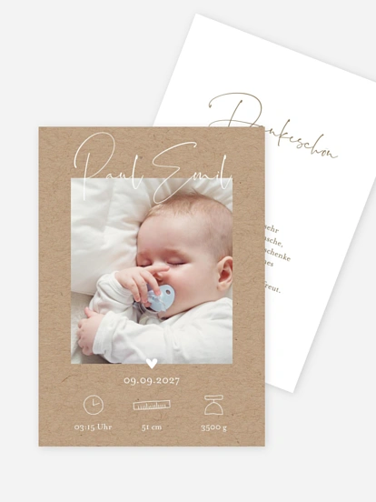 Geburtskarte Beautiful Beginning