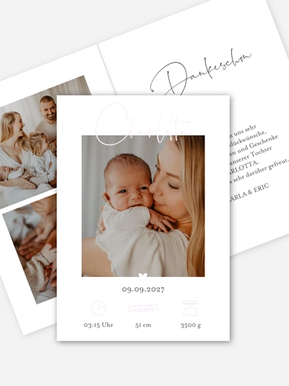 Geburtskarte Beautiful Beginning