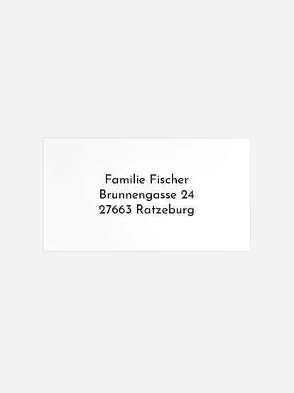 Empfängeraufkleber Geburt Liebchen