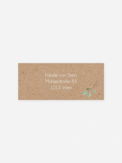 Absenderaufkleber Geburt Rustic Baby