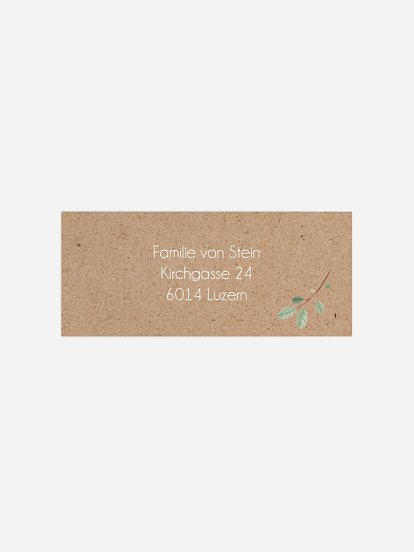 Absenderaufkleber Geburt Rustic Baby