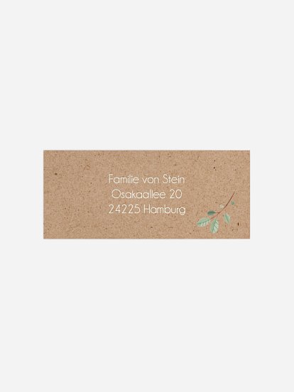 Absenderaufkleber Geburt Rustic Baby