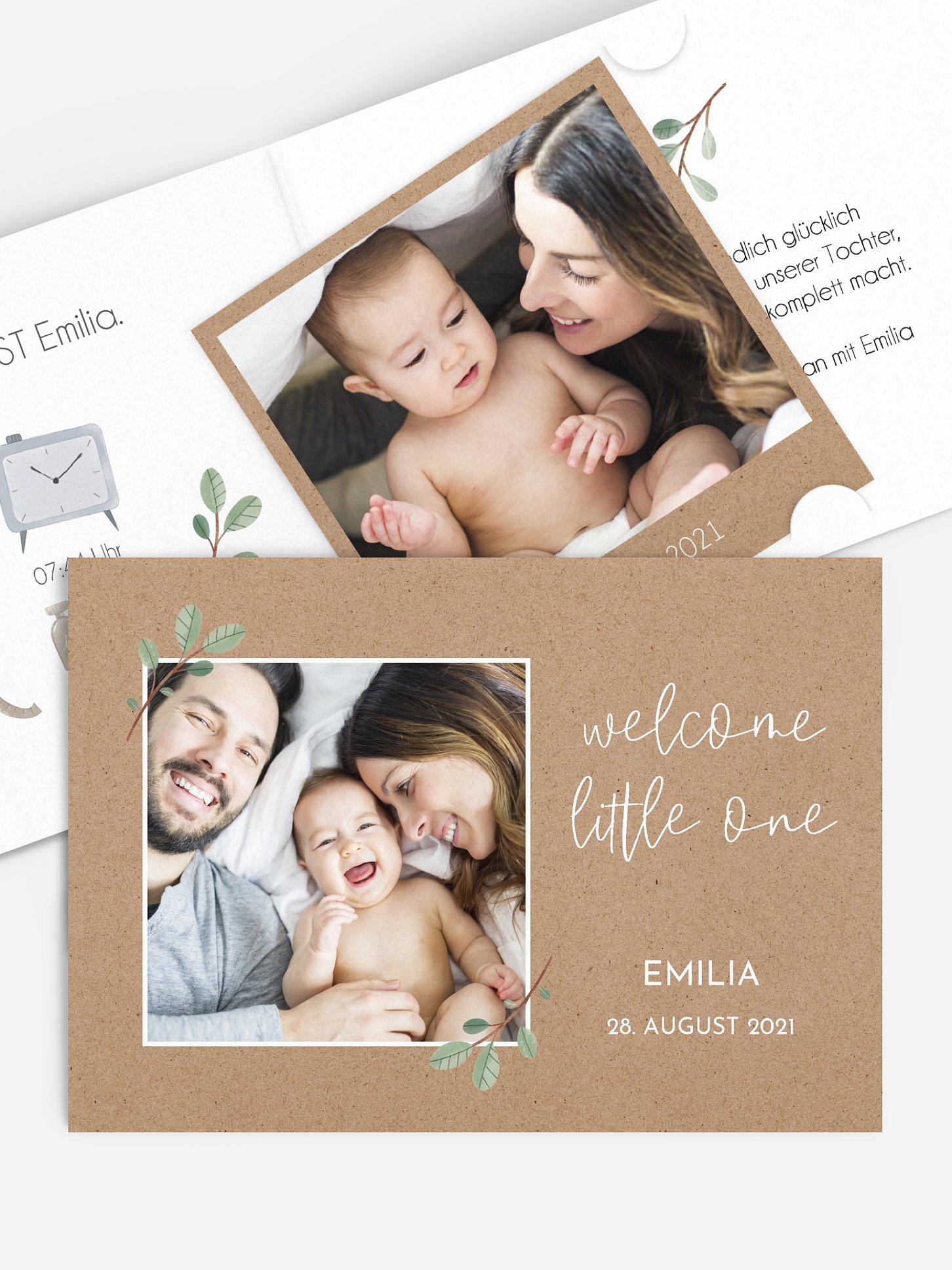 Geburtskarte Rustic Baby