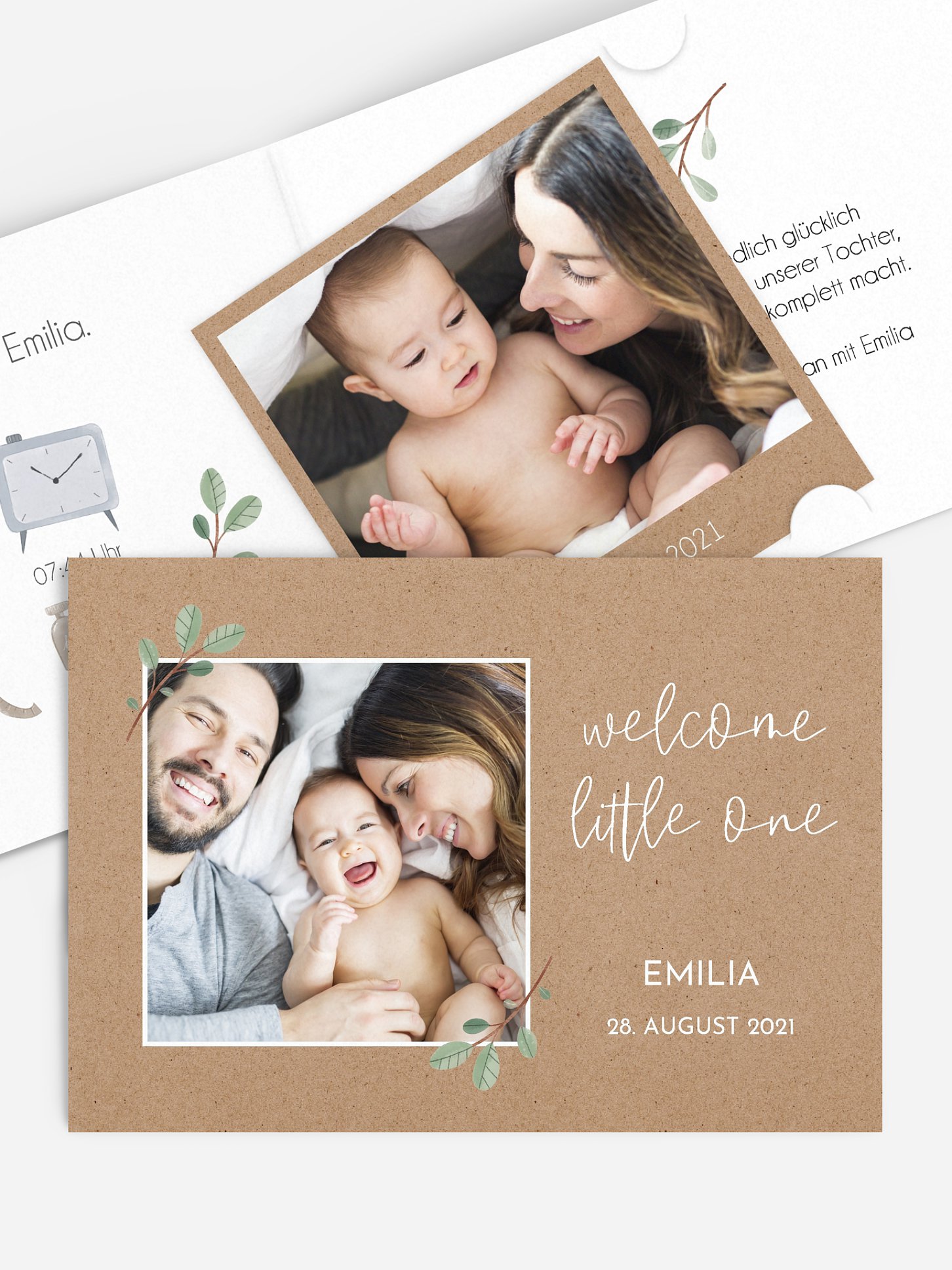 Geburtskarte Rustic Baby