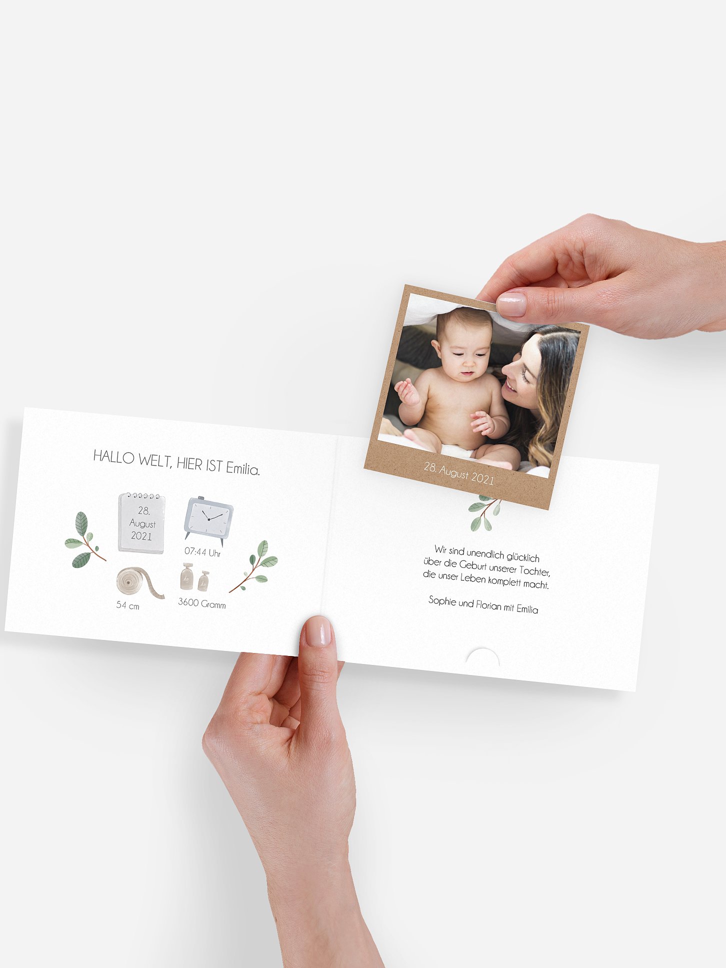 Geburtskarte Rustic Baby