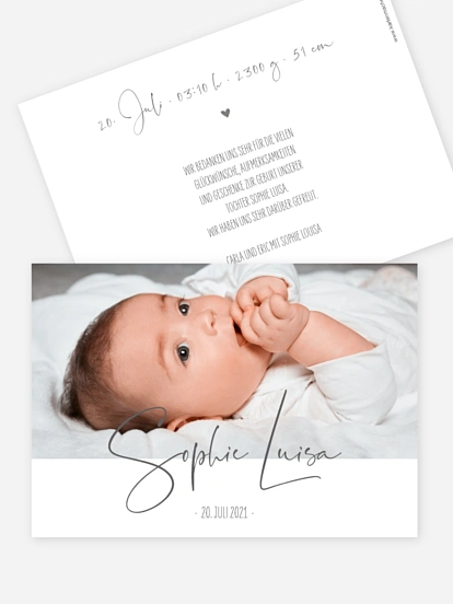 Geburtskarte Glückskind