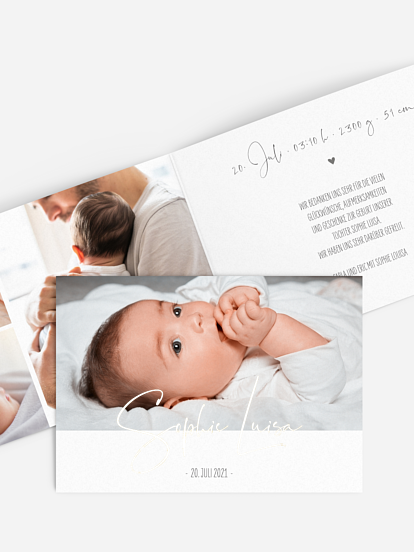 Geburtskarte Glückskind