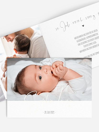 Geburtskarte Glückskind