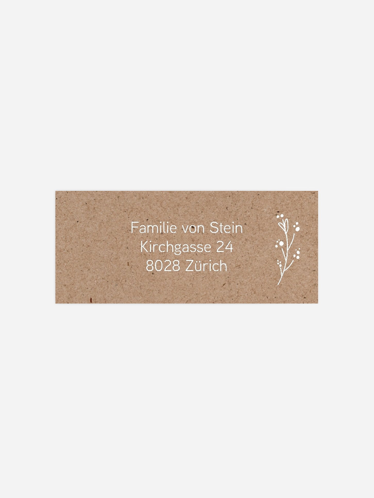 Absenderaufkleber Geburt Kleiner Zweig