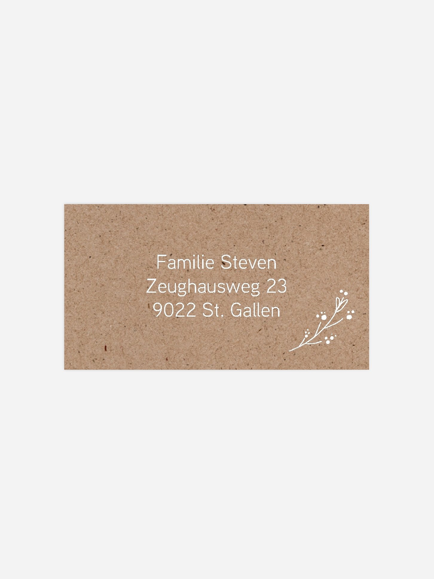 Empfängeraufkleber Geburt Kleiner Zweig