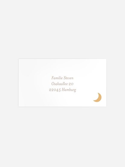 Empfängeraufkleber Geburt Sternenschimmer