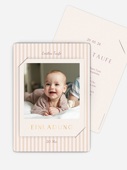 Taufeinladung Süße Ankunft