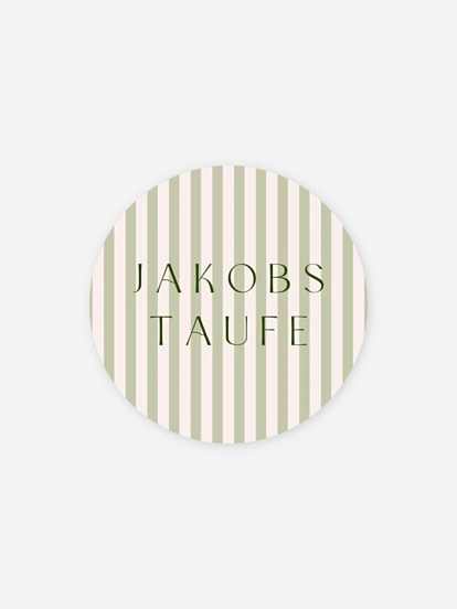 Aufkleber Taufe Süße Ankunft