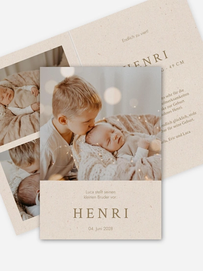 Geburtskarte Geschwisterglück