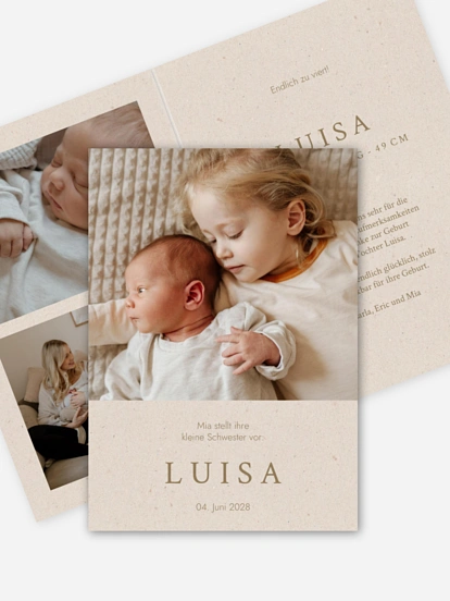 Geburtskarte Geschwisterglück