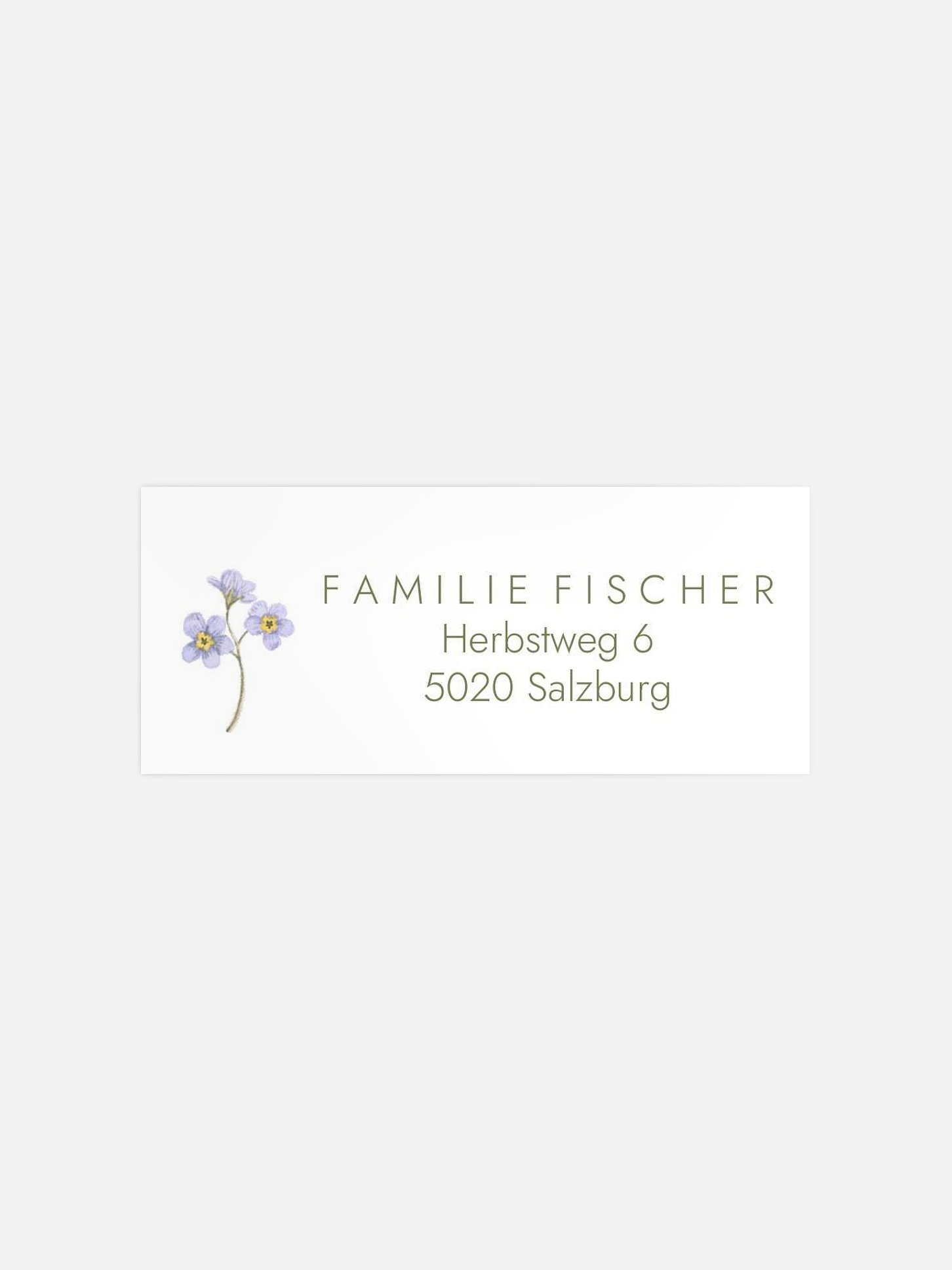 Absenderaufkleber Geburt Forget-me-not