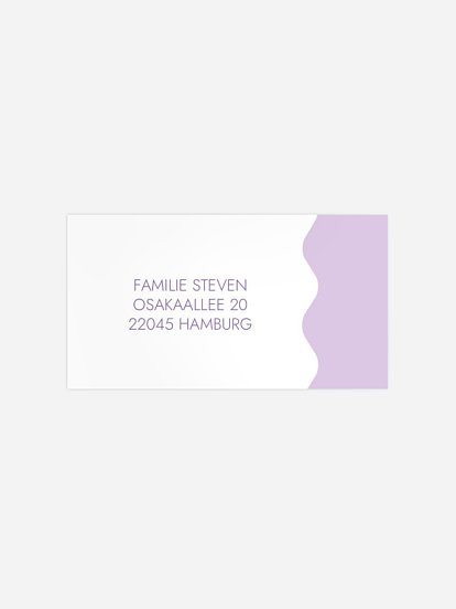 Empfängeraufkleber Geburt Ola