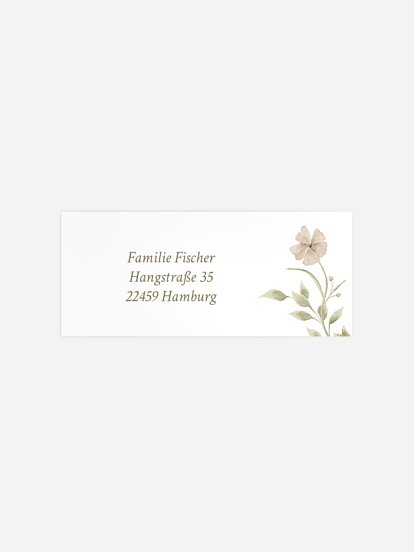 Absenderaufkleber Geburt Sanfte Wiese