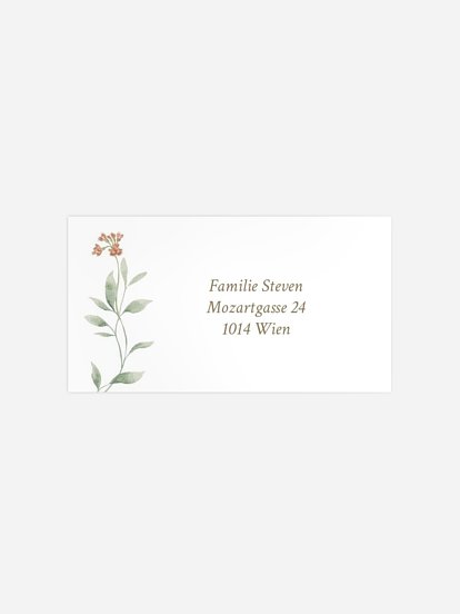 Empfängeraufkleber Geburt Sanfte Wiese