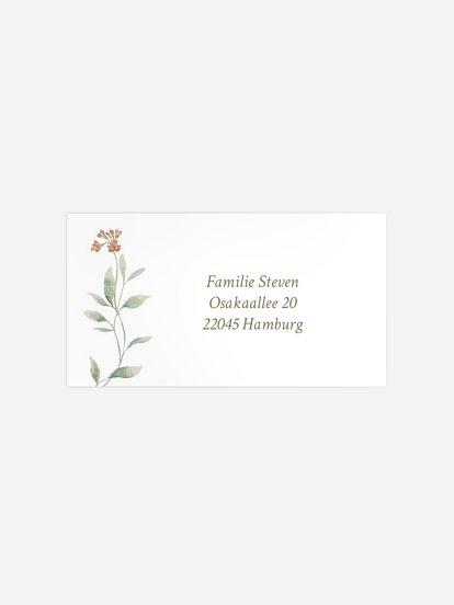 Empfängeraufkleber Geburt Sanfte Wiese