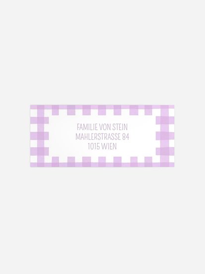 Absenderaufkleber Geburt Sweet Vichy