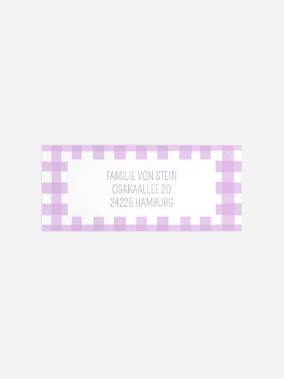 Absenderaufkleber Geburt Sweet Vichy