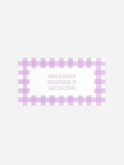 Empfängeraufkleber Geburt Sweet Vichy