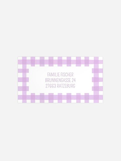 Empfängeraufkleber Geburt Sweet Vichy