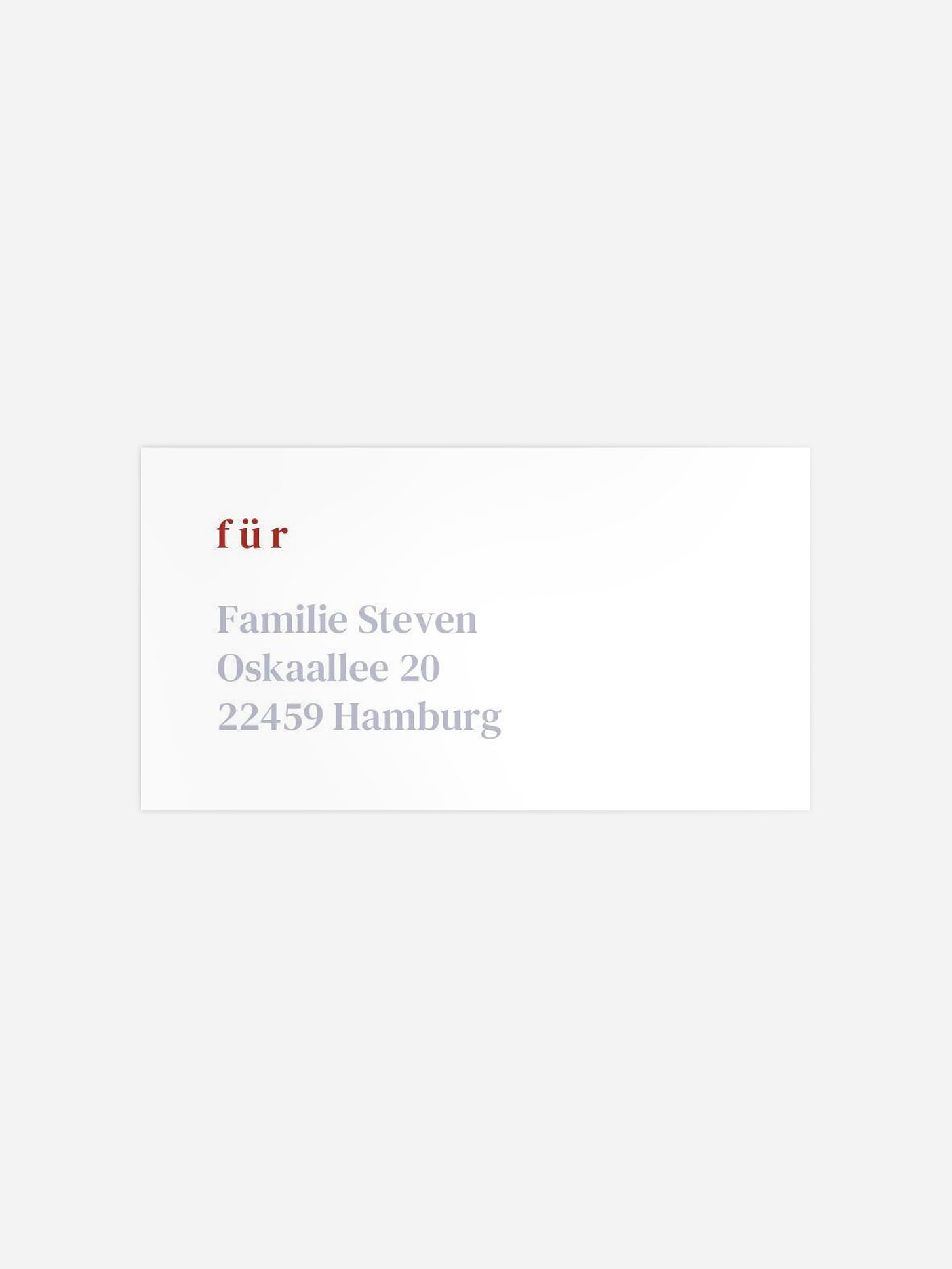 Empfängeraufkleber Geburt 1 Big Letter