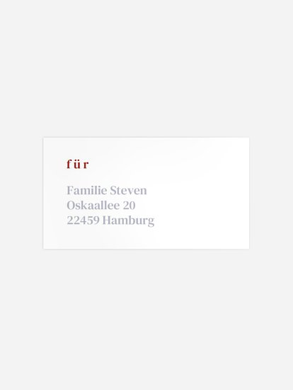 Empfängeraufkleber Geburt 1 Big Letter