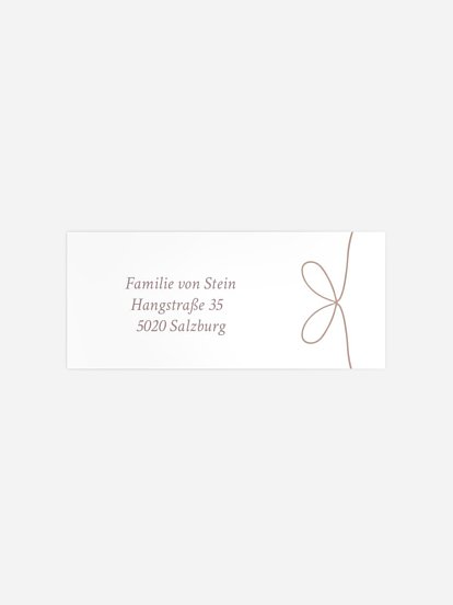 Absenderaufkleber Geburt Golden Bow