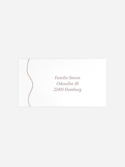 Empfängeraufkleber Geburt Golden Bow