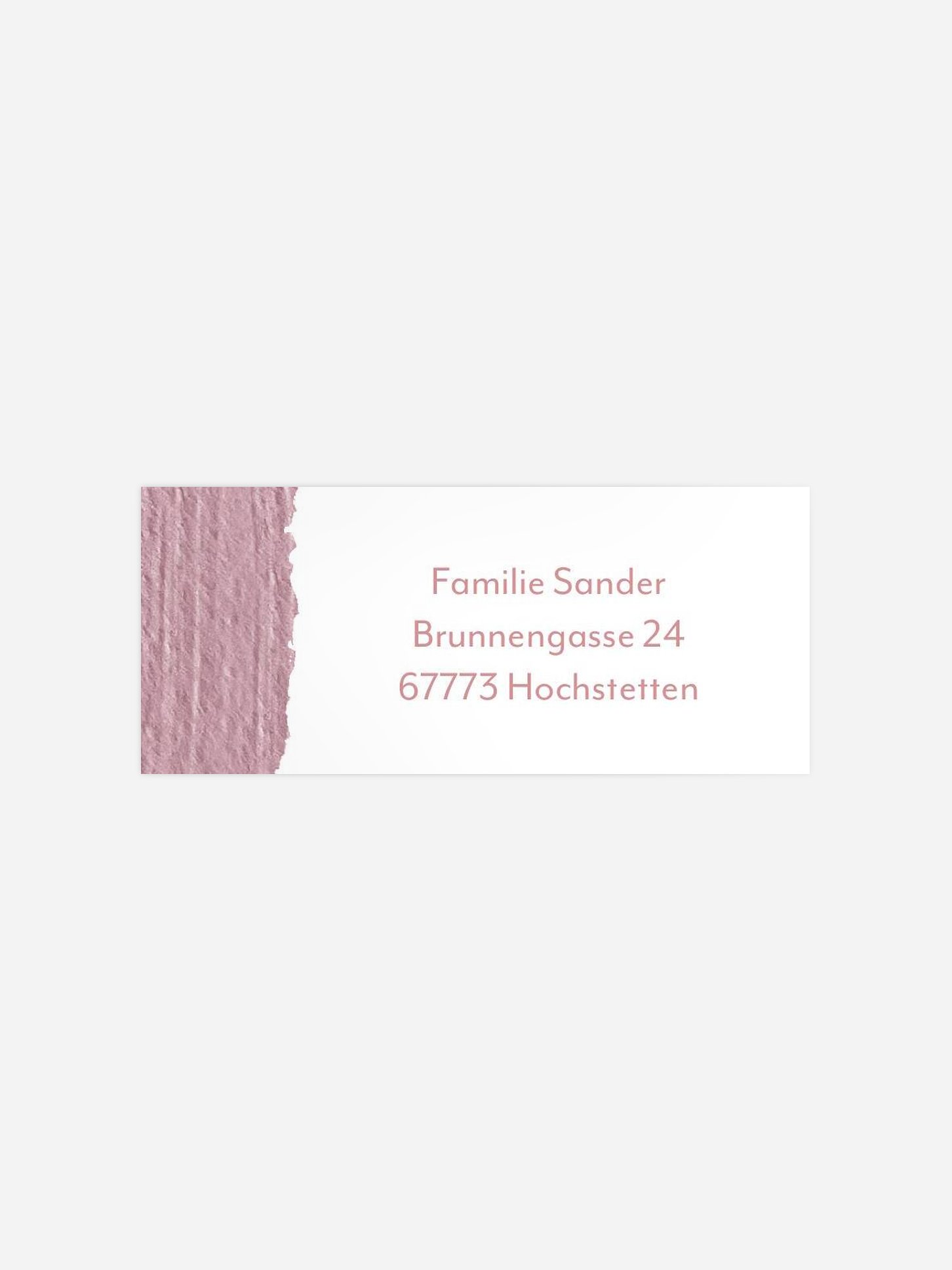 Absenderaufkleber Geburt Brush Stroke