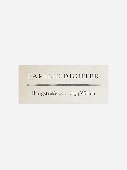 Absenderaufkleber Geburt Tagespost