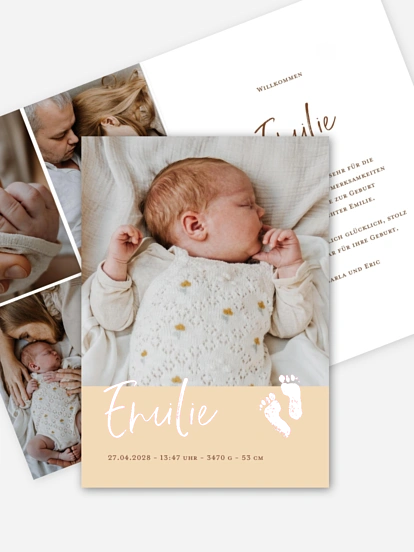 Geburtskarte First Steps