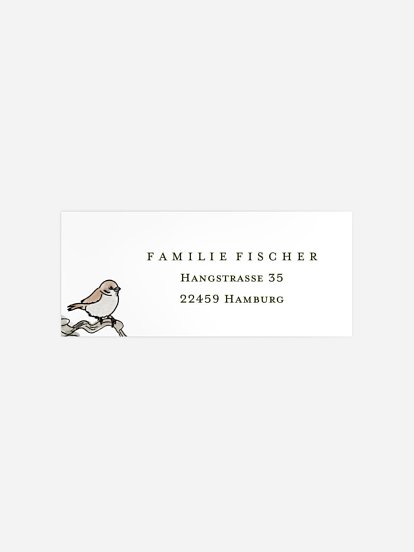 Absenderaufkleber Geburt Am Waldrand 