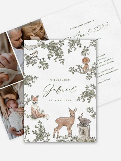 Geburtskarte Am Waldrand 