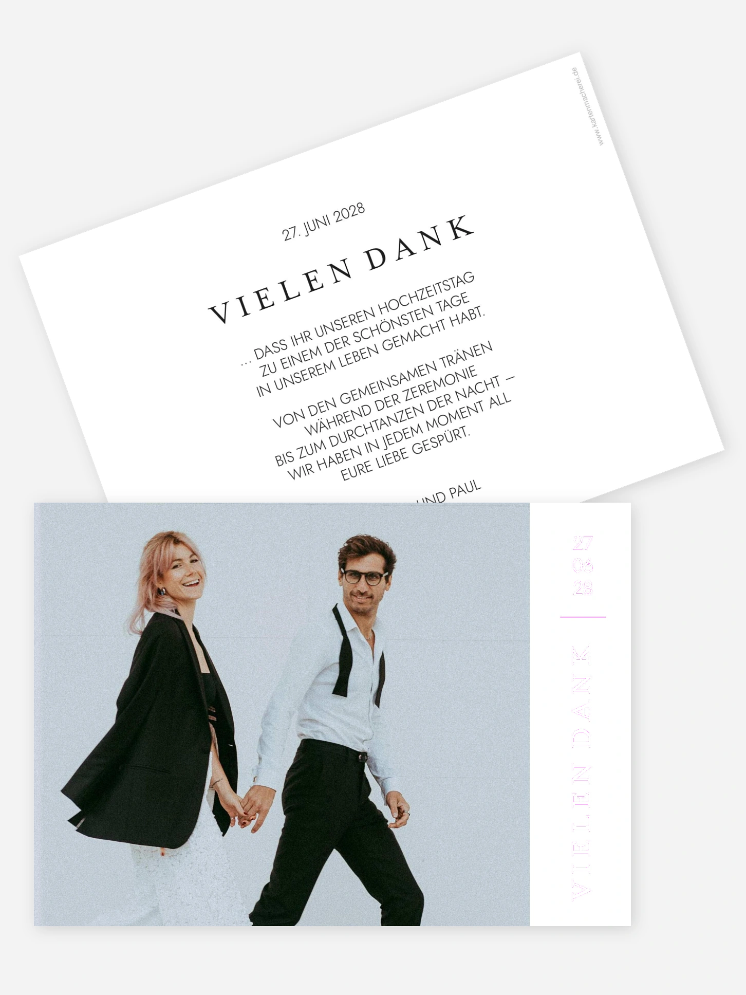 Dankeskarte Hochzeit Sanfter Anfang