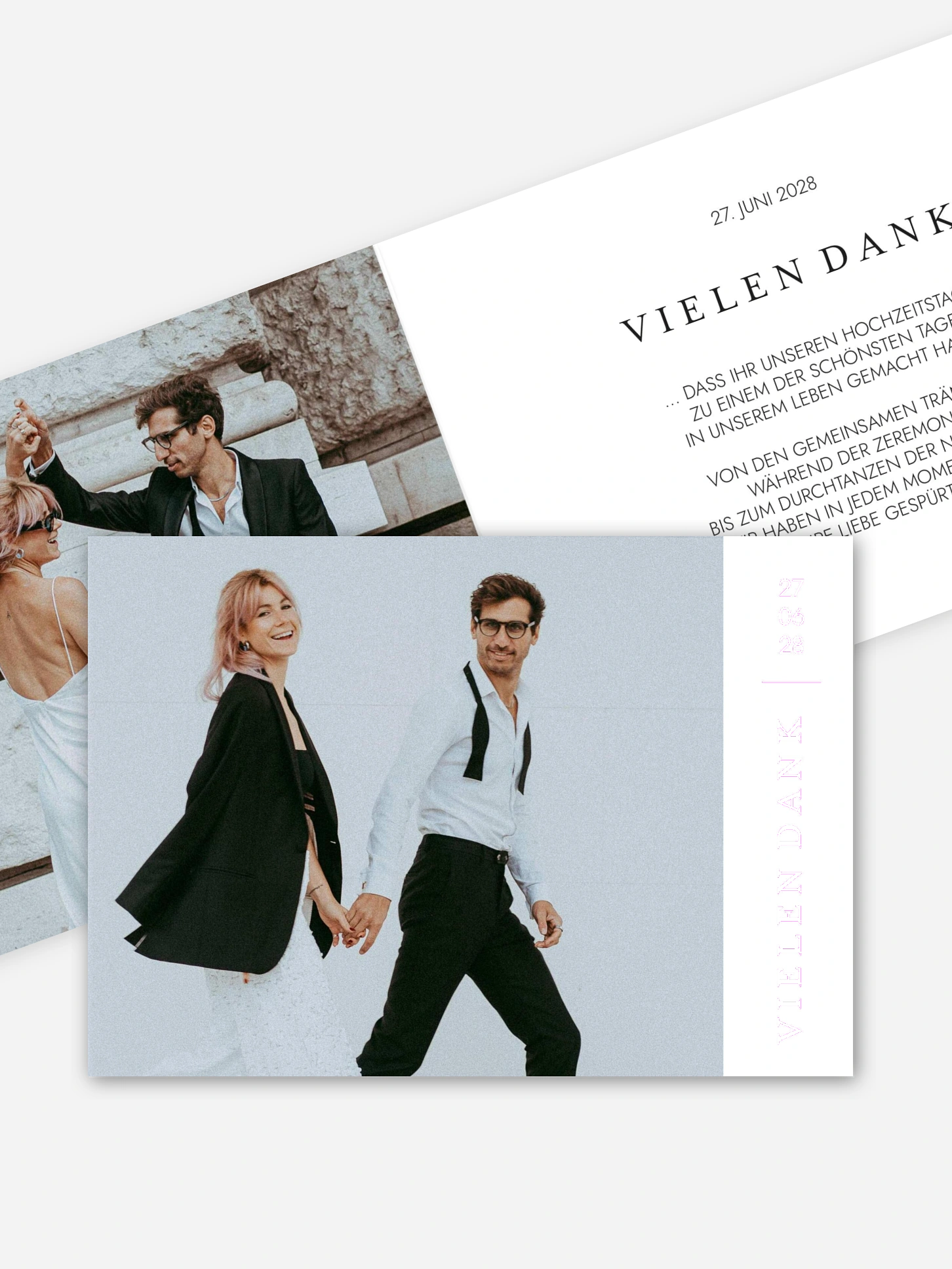 Dankeskarte Hochzeit Sanfter Anfang