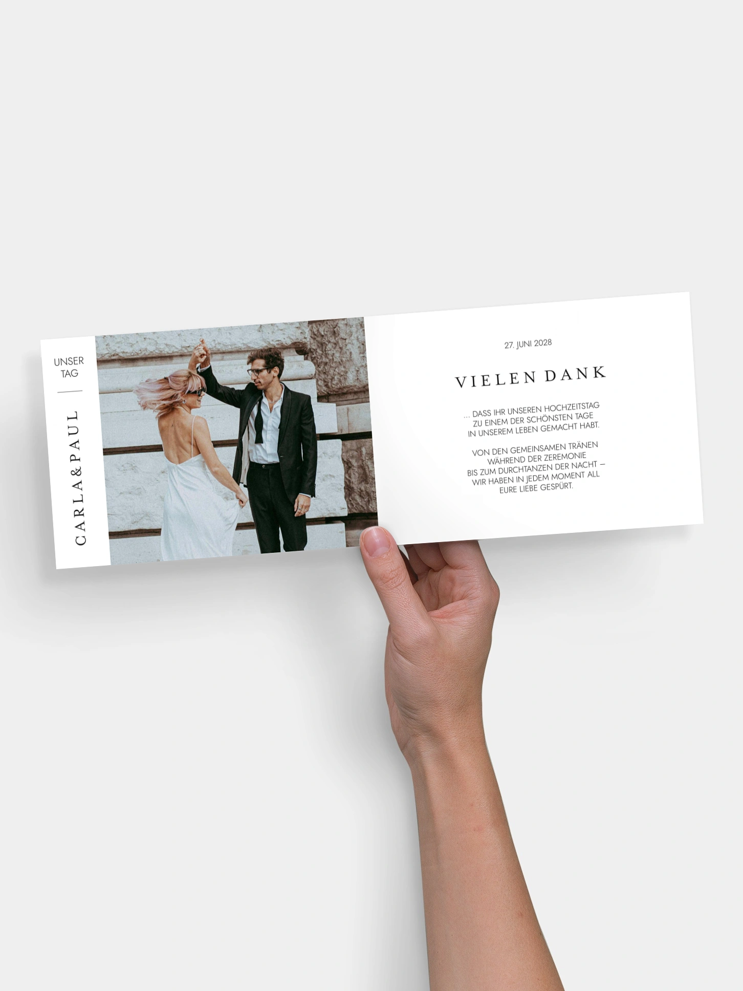 Dankeskarte Hochzeit Sanfter Anfang