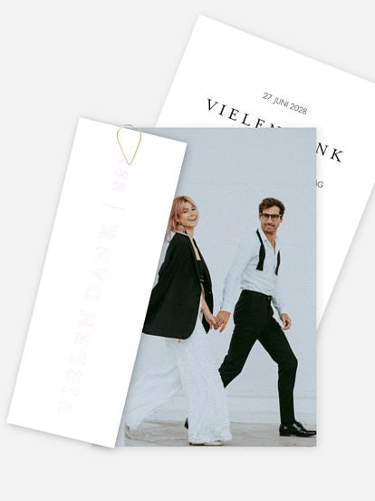 Dankeskarte Hochzeit Sanfter Anfang