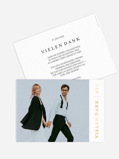 Dankeskarte Hochzeit Sanfter Anfang