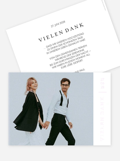 Dankeskarte Hochzeit Sanfter Anfang