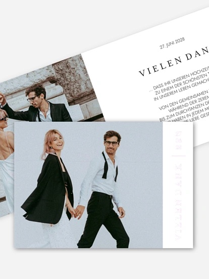 Dankeskarte Hochzeit Sanfter Anfang