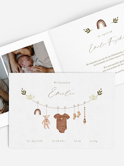 Geburtskarte Unsere kleine Welt II