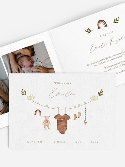 Geburtskarte Unsere kleine Welt II