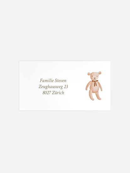 Empfängeraufkleber Geburt Unsere kleine Welt II